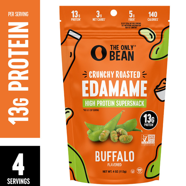 The Only Bean Crunchy Roasted Edamame Snacks (Buffalo), Healthy