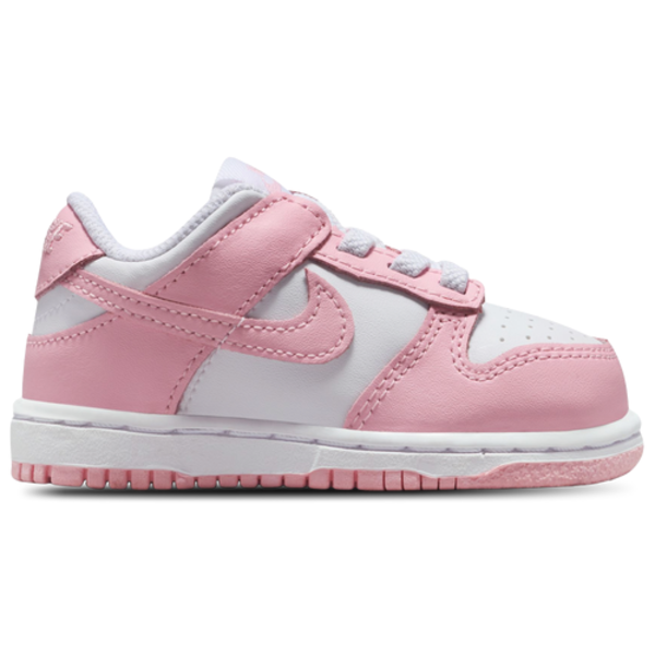Nike Toddler Dunk Low Shoes, Size 10.0K, Medium/B - White/Med Soft Pink/White