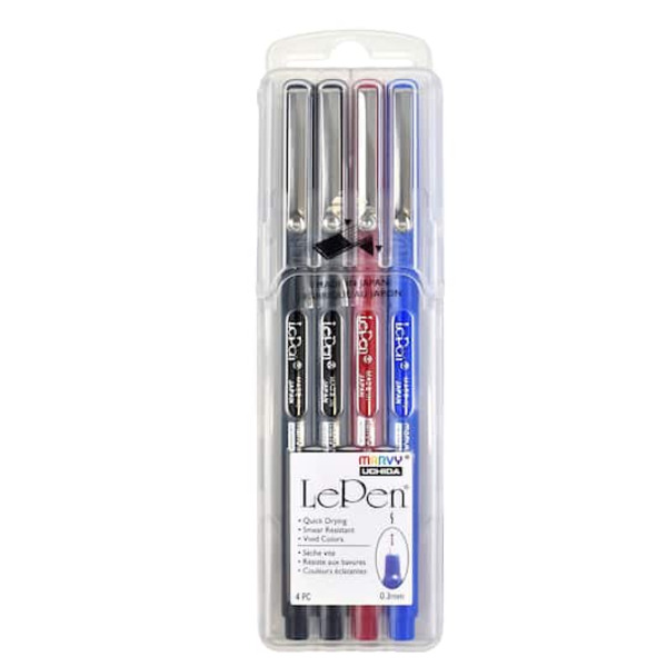 LePen 4300_4C 0.3mm Fine Point Assorted Ink Felt Pens