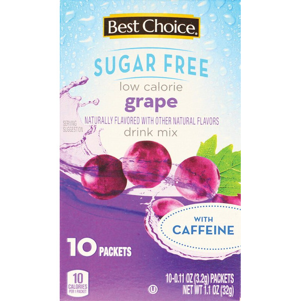 Best Choice Sugar Free Grape Drink Mix With Caffeine Same-Day