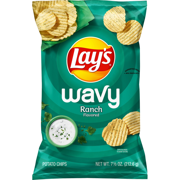 Lay'S Wavy Ranch Potato Chips (8 oz) from Safeway Instacart