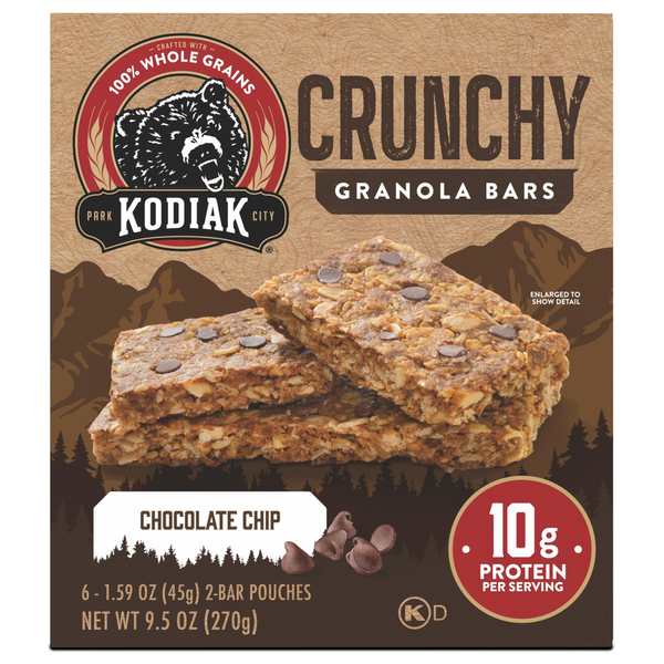 Kodiak Granola Bars, Crunchy, Chocolate Chip