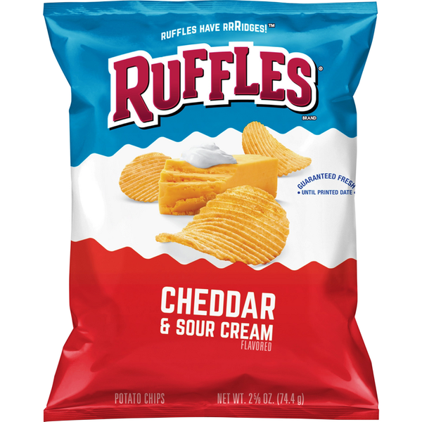 Ruffles Cheddar and Sour Cream Flavored Potato Chips