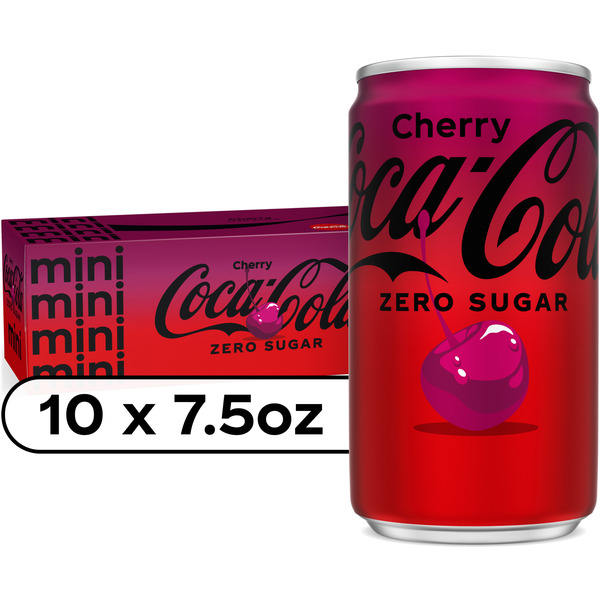 Coca Cola Zero Sugar Cherry Soda Cans Same-Day Delivery or Pickup