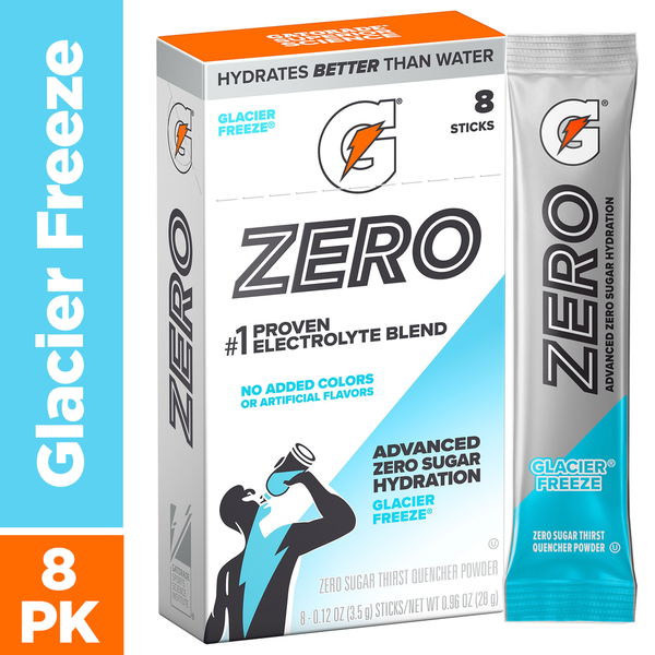 Gatorade G Zero Electrolyte Sticks, Glacier Freeze Same-Day