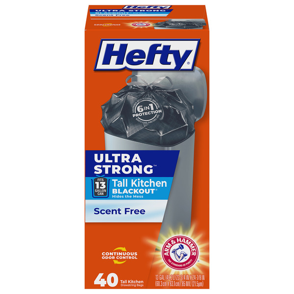 Hefty Scent Free Blackout Tall Drawstring Kitchen Bags Same-Day
