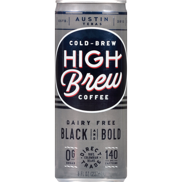 High Brew Cold-Brew Coffee Dairy Free Black & Bold Same-Day