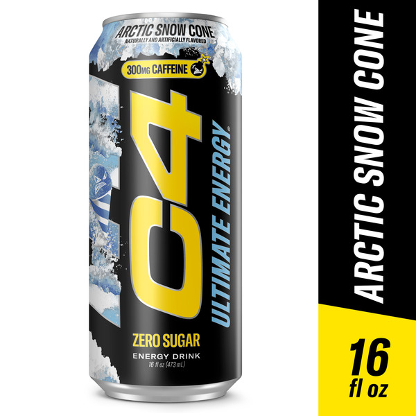 C4 Energy Ultimate Energy Arctic Snow Cone Energy Drink Same-Day