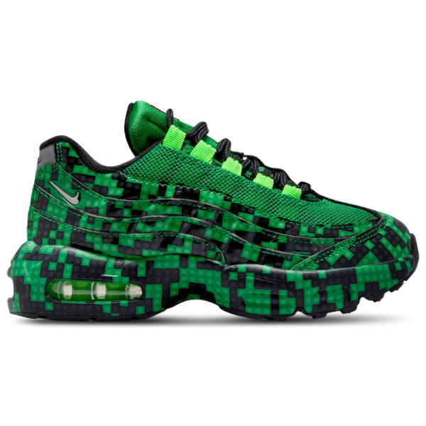 Nike Boys' Preschool Air Max 95 x Lego COL SE, Size 3 - Lucky Green/Metallic Silver/Black