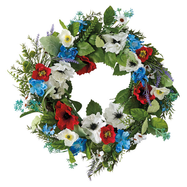 KIRKTON HOUSE Faux Astilbe Americana Wreath Same-Day Delivery or