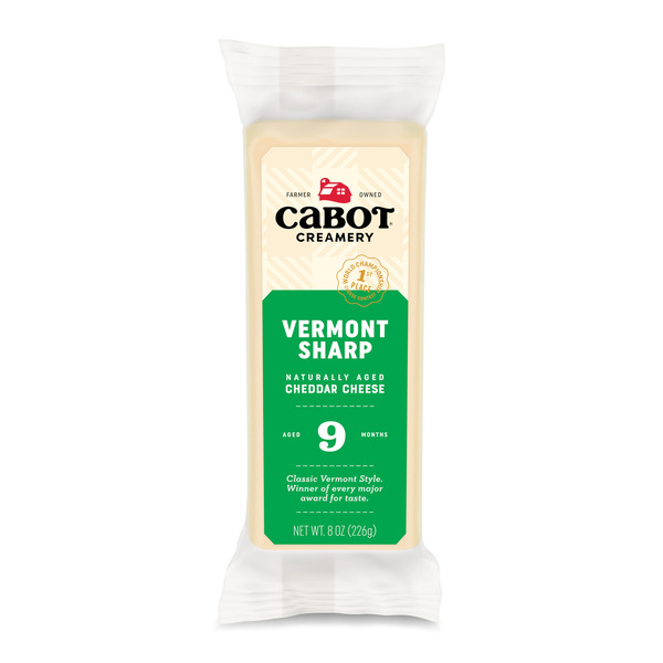 Cabot Vermont Sharp Cheddar Cheese Block, 8 oz