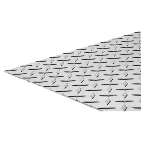 Hillman SteelWorks 0.100 x 12 x 24in. Tread Plate, Bright Aluminum