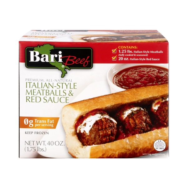 Bari Beef ItalianStyle Meatballs & Red Sauce Kit (40 oz) Instacart