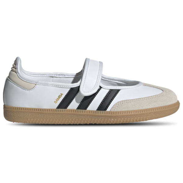 adidas Women's Originals Samba Jane Casual Shoes, Size 6 - White/Alumina/Black