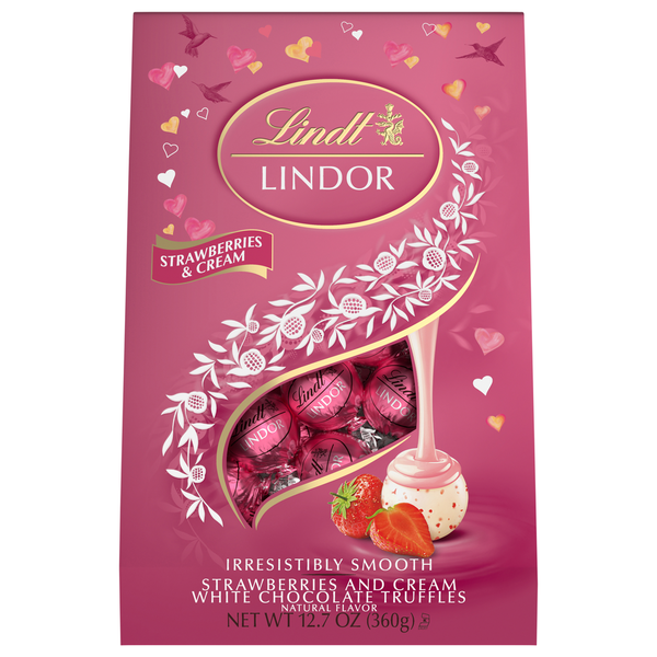 Lindt Strawberries & Cream White Chocolate Truffles Same-Day