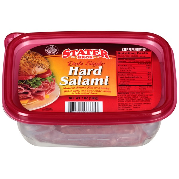 Stater Bros Deli Style Hard Salami (7 oz) Instacart