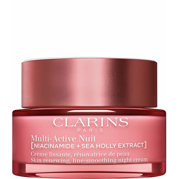 Clarins Multi-Active Night Moisturizer for Lines Pores Glow with Niacinamide for Dry Skin