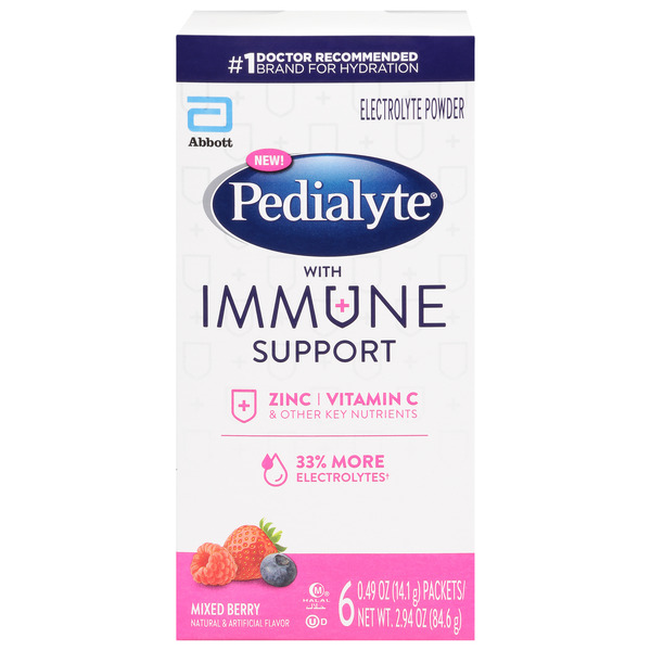 Pedialyte with Immune Support Electrolyte Powder Mixed Berry Same