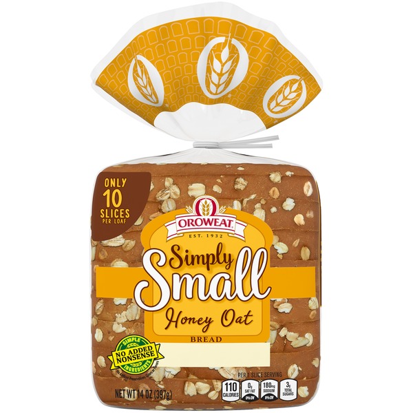 Oroweat Simply Small Honey Oat Bread (14 oz) Instacart