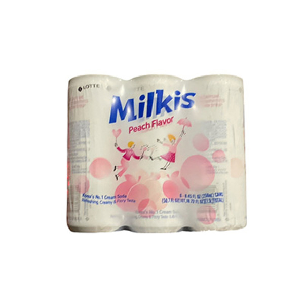 Lotte Cream Soda, Peach Flavor, Milkis