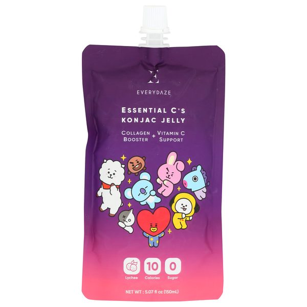 Everydaze Bt21 Essential C's Konjac Jelly - Lychee - 1 Pack Same