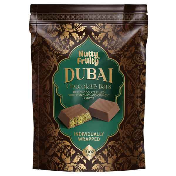 Nutty and Fruity Dubai Chocolate Bars, 16 oz