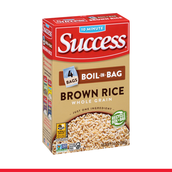 Success Brown Rice, Whole Grain, Boil-in-Bag