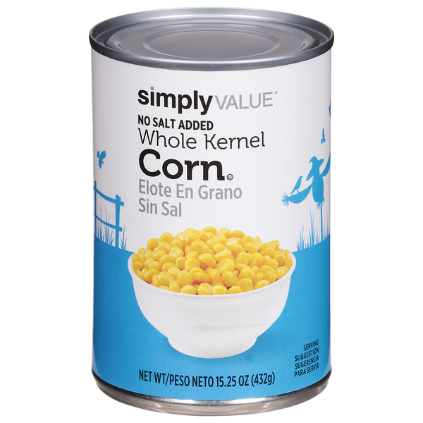 Simply Value Whole Kernel No Salt Added Corn