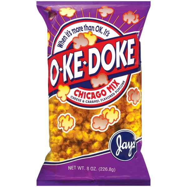 O Ke Doke Jays Chicago Mix Cheese & Caramel Flavored Popcorn (8 oz