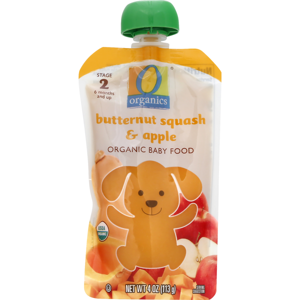 O Organics Baby Food, Organic, Butternut Squash & Apple, Stage 2 (6 Months and Up)