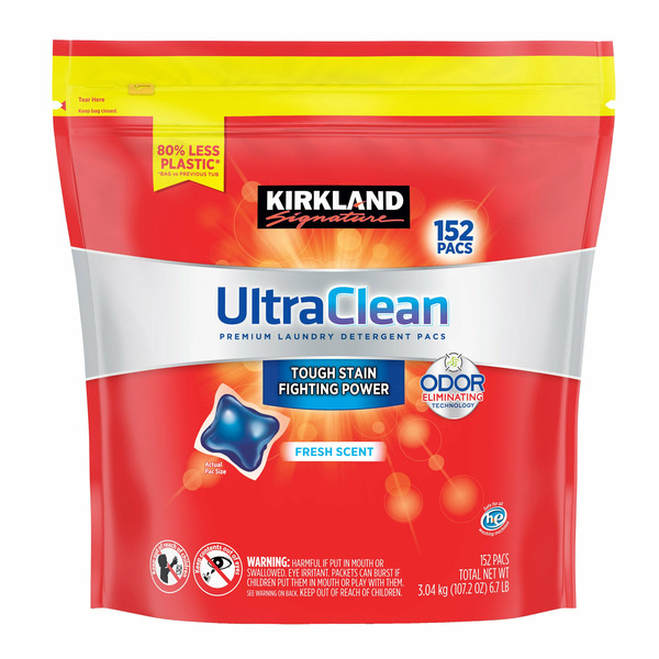 Kirkland Signature Ultra Clean Laundry Pacs, 152 ct