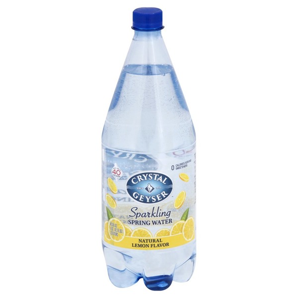 Crystal Geyser Sparkling Spring Water, Natural Lemon Flavor
