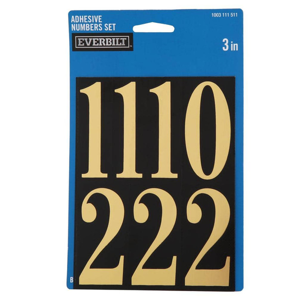 Everbilt 3 In. Self Adhesive Mylar Mailbox Number Sticker Set