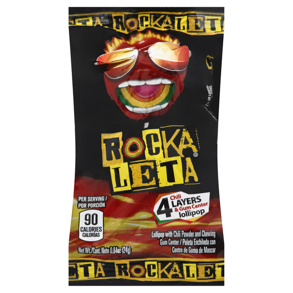 Rockaleta Lollipop, 4 Layers, Chili & Gum Center