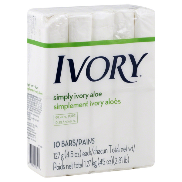 Simply Ivory - Bar Soap with Aloe - 10/4 oz