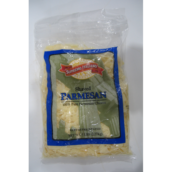 Supremo Italiano - Domestic Pure Shaved Parmesan Cheese - 5 lbs