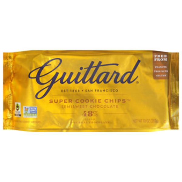 Guittard Baking Chips, Semisweet Chocolate, Super Cookie Chips, 48% Cacao