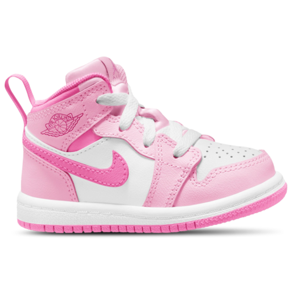 Jordan Kids' Toddler Air Jordan Retro 1 Mid Casual Shoes, Size 4 - Pink Foam