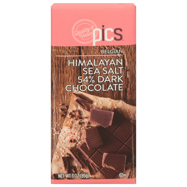 PICS Dark Chocolate, Belgian, Himalayan Sea Salt, 54% Same-Day