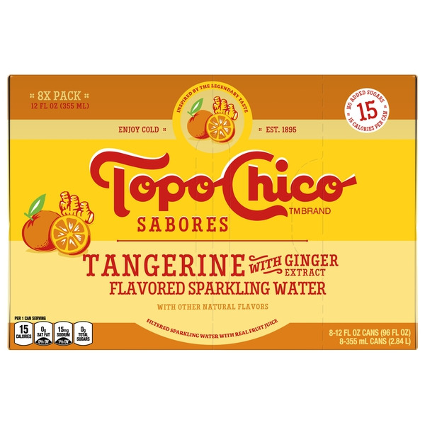 Topo Chico Sabores Tangerine with Ginger Extract Sparkling Water