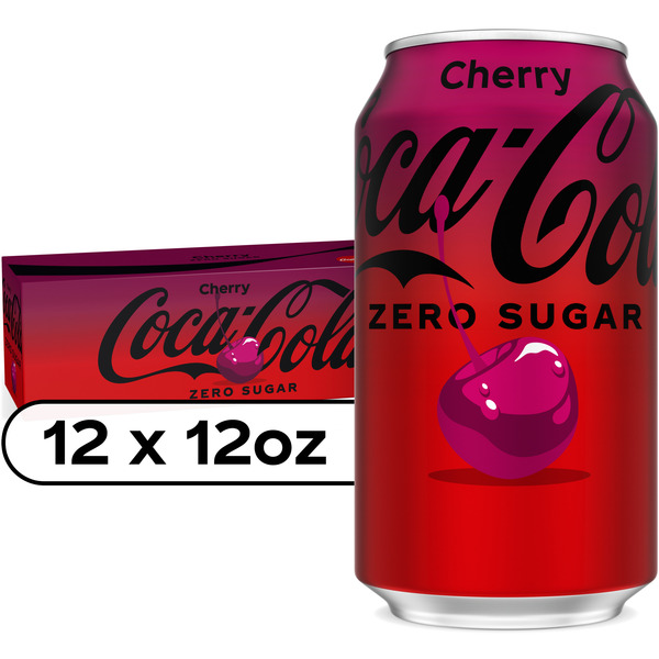Coca Cola Zero Sugar Cherry Soda Fridge Pack Cans Same-Day