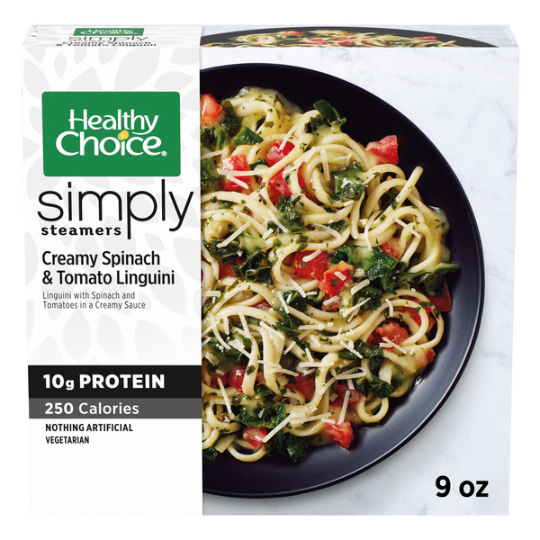 Healthy Choice Simply Steamers Creamy Spinach & Tomato Linguini