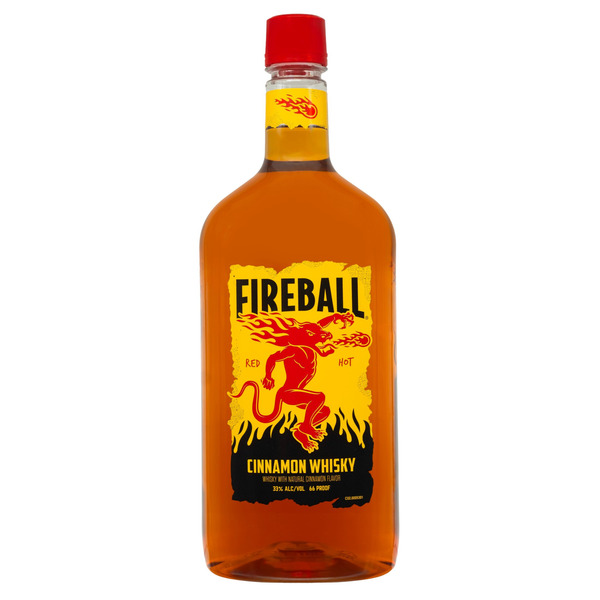 Fireball Cinnamon Whisky, 1.75L Plastic Bottle Same-Day Delivery