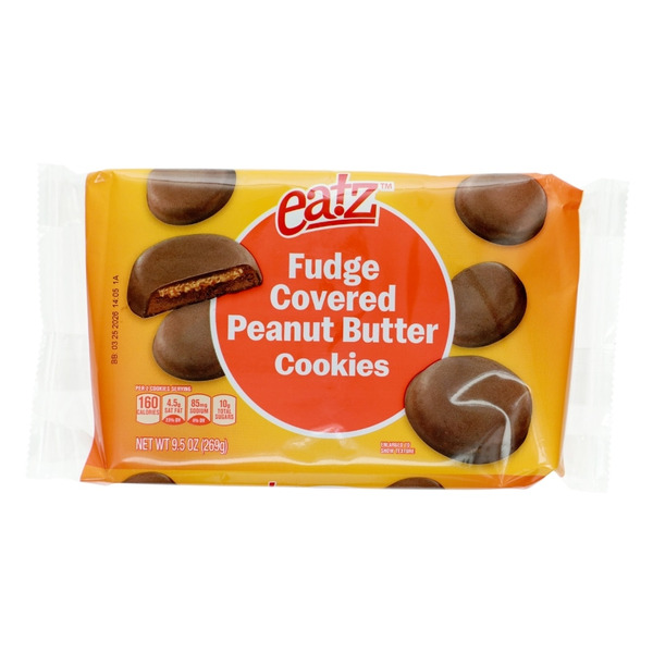 Eatz Fudge Covered Peanut Butter Cookies