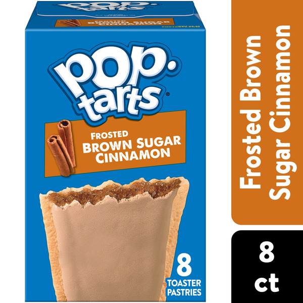 Pop-Tarts Frosted Brown Sugar Cinnamon Toaster Pastries, Breakfast Foods, 8 Count