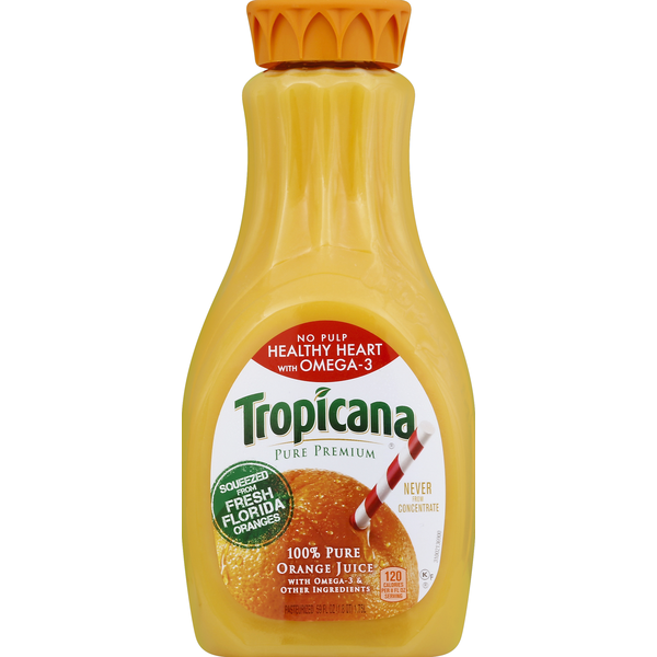 Tropicana Pure Premium Orange Juice Healthy Heart Omega (59 fl oz