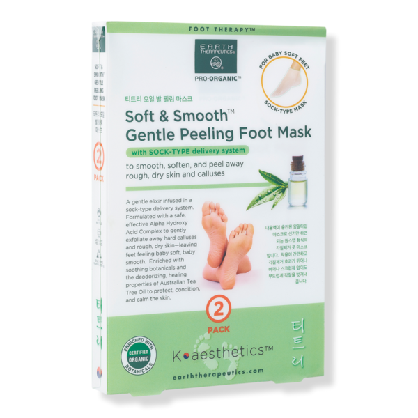 Earth Therapeutics Soft & Smooth Gentle Peeling Foot Mask