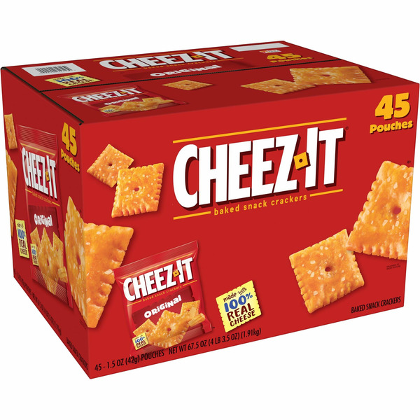 Costco Business Center CheezIt Cheese Crackers, Baked Snack Crackers, Lunch Snacks, Original