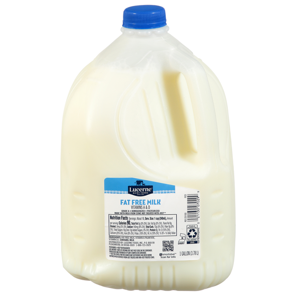 Lucerne Milk, Fat Free, Vitamin A & D