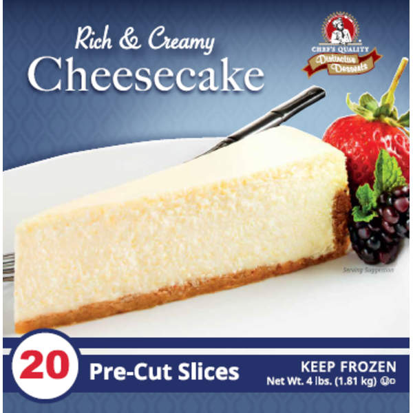 Frozen Chef's Quality - NY Style Cheesecake - 20 slices
